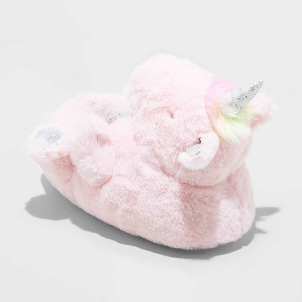 New With Tags Cat & Jack Girls Pink Unicorn Slippers Size Small 13-1 NIB Kids